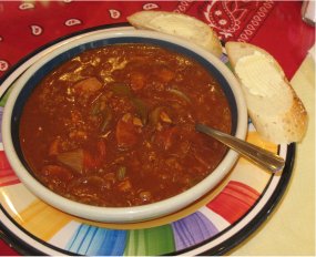 Andouille sausage & chicken gumbo